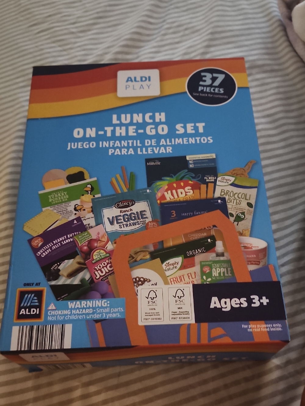 ALDI Play Lunch On-The-Go Pretend Play Set - Blue & Orange
